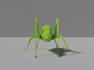 low-poly grasshopper 3D Model