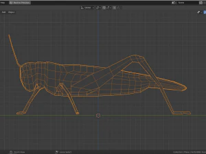 low-poly grasshopper 3D Model