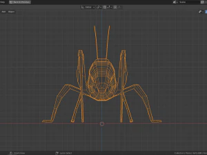 low-poly grasshopper 3D Model