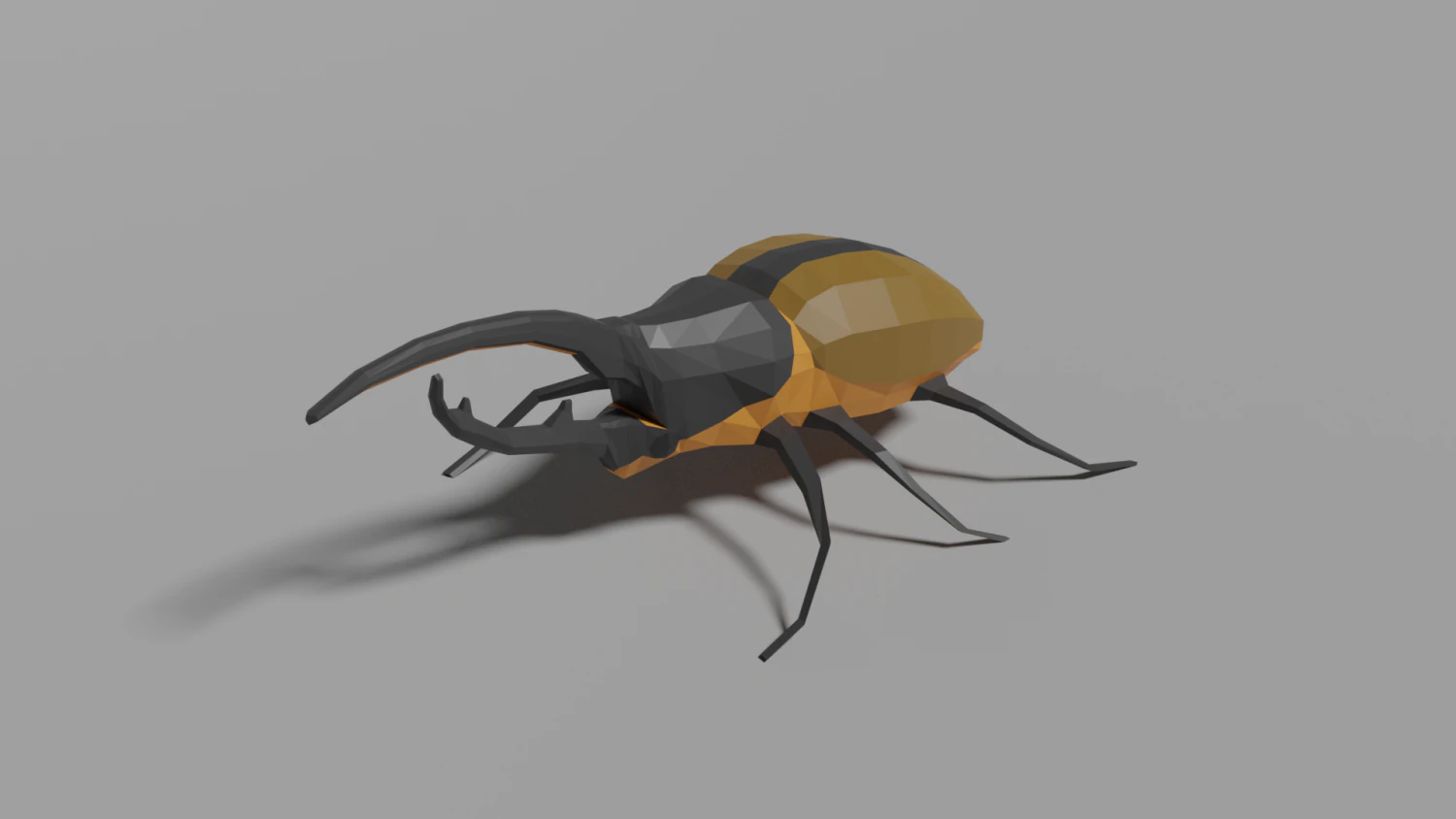 low-poly hercules beetle 3D Model .c4d .max .obj .3ds .fbx .stl .blend 