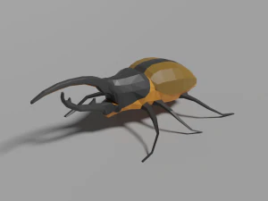 низькополігональний жук-геркулес 3D Модель