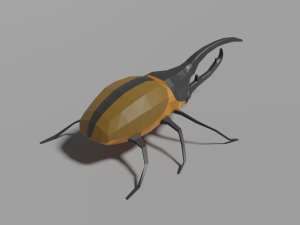 low-poly hercules beetle 3D Model