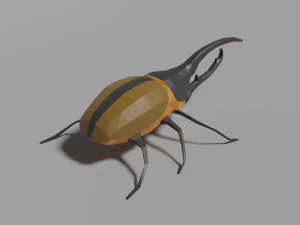 low-poly hercules beetle 3D Model
