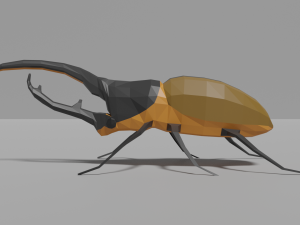 low-poly hercules beetle 3D Model