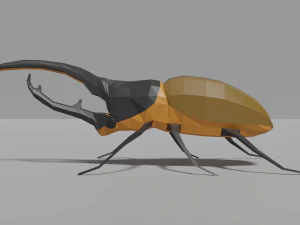 low-poly hercules beetle 3D Model