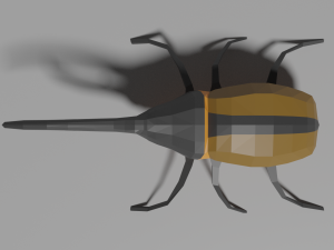 low-poly hercules beetle 3D Model