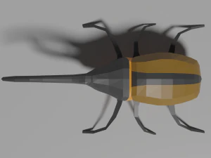 low-poly hercules beetle 3D Model