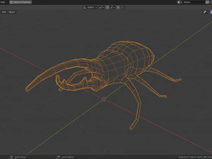 low-poly hercules beetle 3D Model