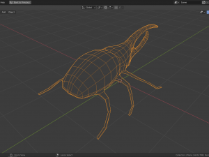 low-poly hercules beetle 3D Model