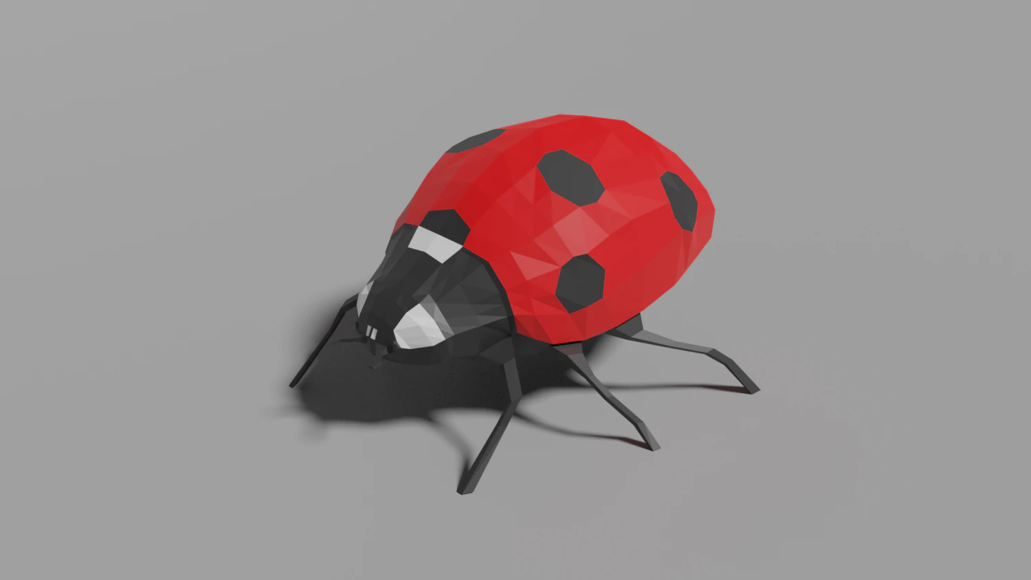 mariquita de baja poli Modelo 3D .c4d .max .obj .3ds .fbx .stl .blend 