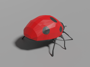 low-poly ladybug 3D 模型