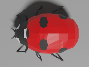 low-poly ladybug 3D 模型