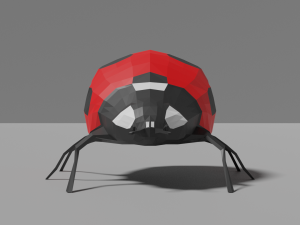 low-poly ladybug 3D 模型