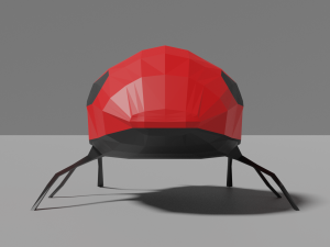 low-poly ladybug 3D 模型
