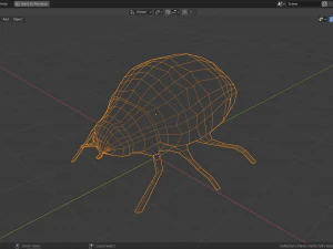 mariquita de baja poli Modelo 3D