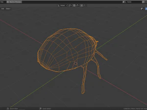 mariquita de baja poli Modelo 3D
