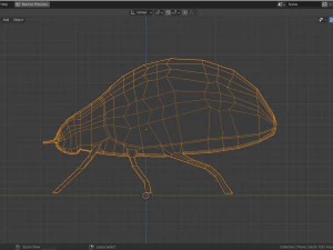 mariquita de baja poli Modelo 3D