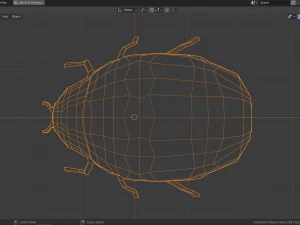 mariquita de baja poli Modelo 3D