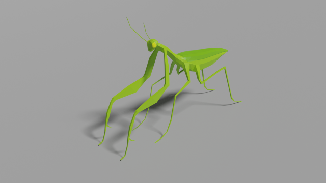 low-poly mantis Modello 3D .c4d .max .obj .3ds .fbx .stl .blend 