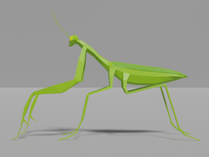 low-poly mantis Modello 3D