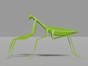 low-poly mantis 3D Model