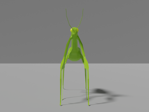 low-poly mantis Modello 3D