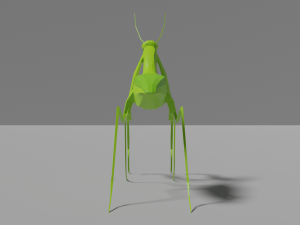 low-poly mantis Modello 3D