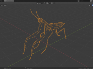 low-poly mantis Modello 3D