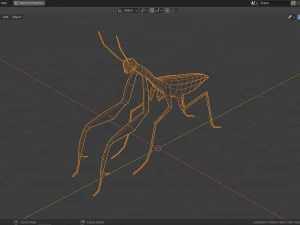 low-poly mantis 3D Model