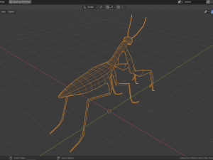 low-poly mantis Modello 3D