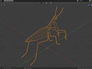 low-poly mantis 3D Model