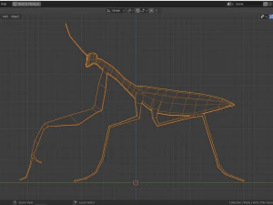 low-poly mantis 3D Model