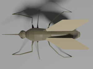 low-poly mosquito Model 3D