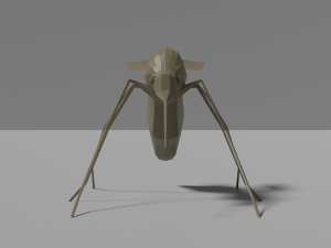 low-poly mosquito Model 3D