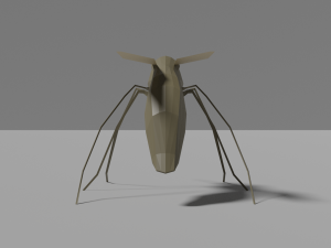 low-poly mosquito Model 3D