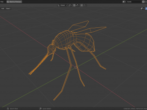 low-poly mosquito Model 3D