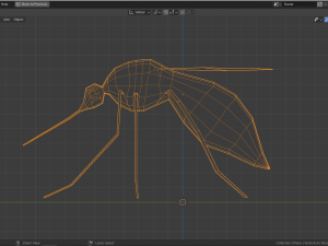 low-poly mosquito Model 3D