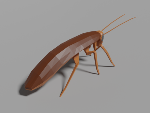 low-poly roach Modello 3D