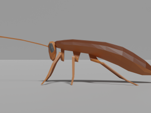low-poly roach Modello 3D