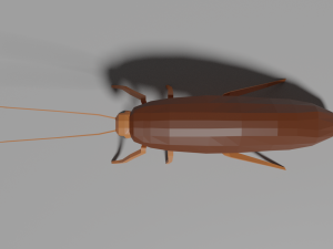 low-poly roach Modello 3D