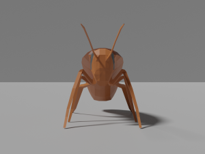 low-poly roach Modello 3D