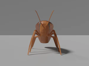 low-poly roach 3D Model