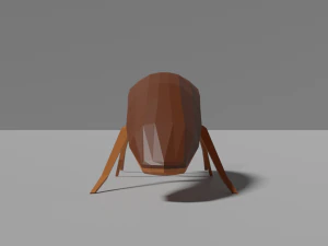 low-poly roach 3D Model