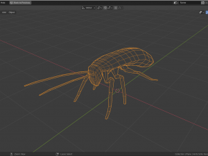 low-poly roach Modello 3D