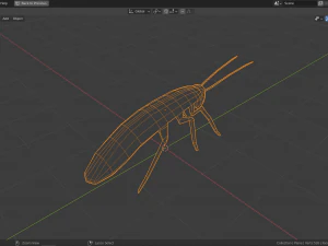 low-poly roach 3D Model