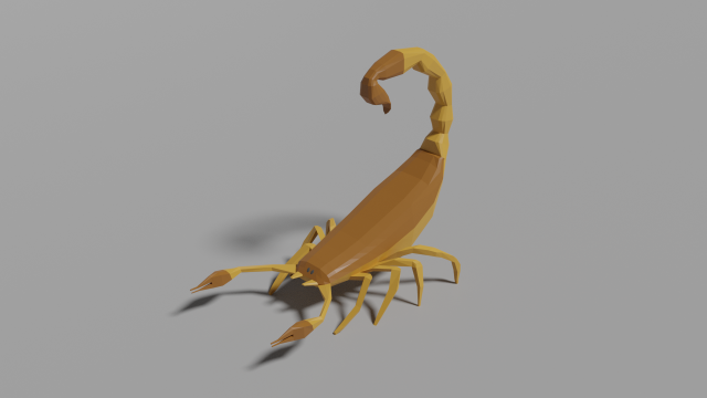 low-poly scorpion Model 3D .c4d .max .obj .3ds .fbx .stl .blend 