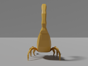 low-poly scorpion Model 3D