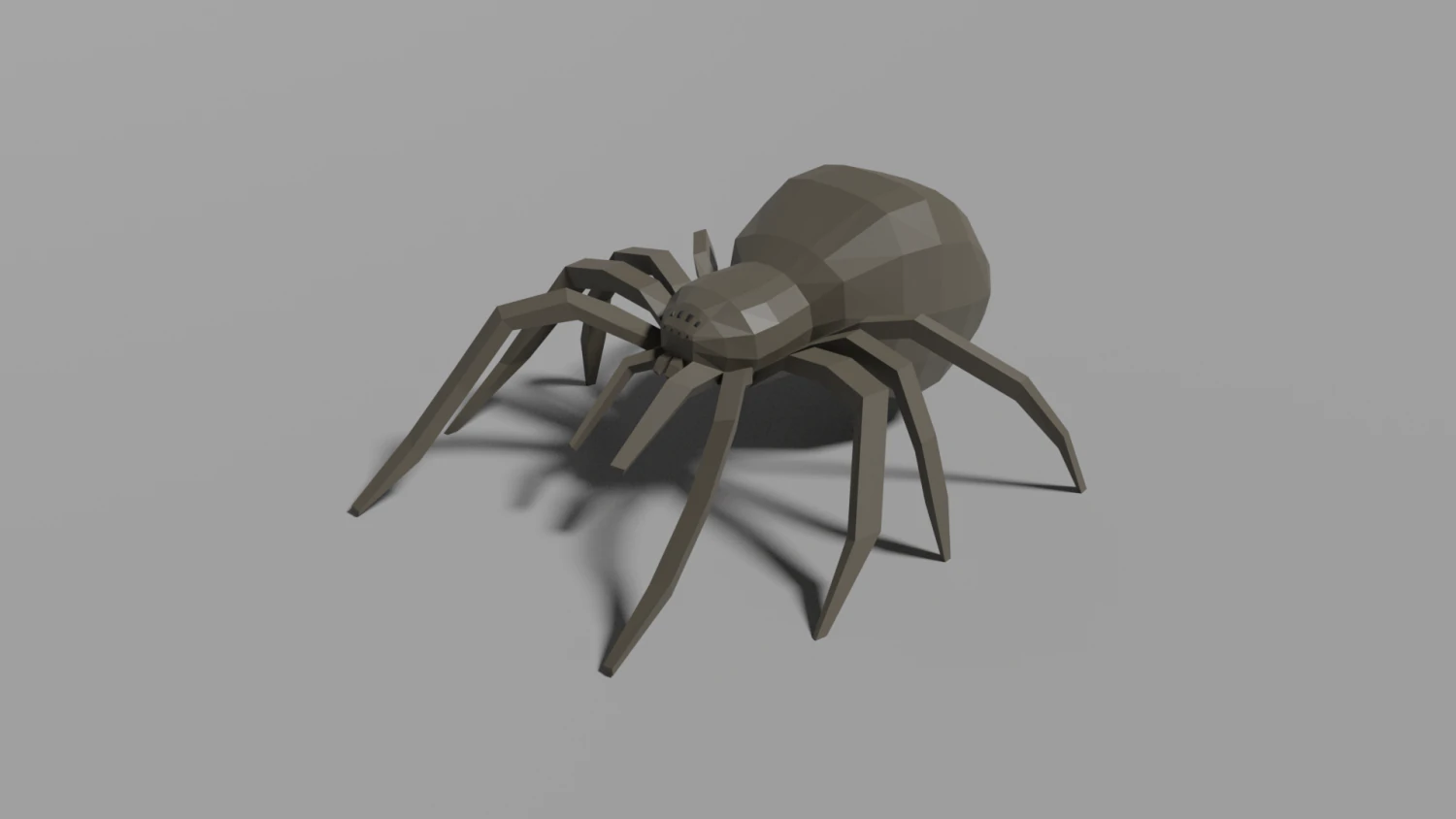 ragno a basso numero di poligoni Modello 3D .c4d .max .obj .3ds .fbx .stl .blend 
