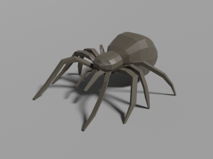 low-poly spider 3D Model