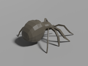 low-poly spider 3D Model
